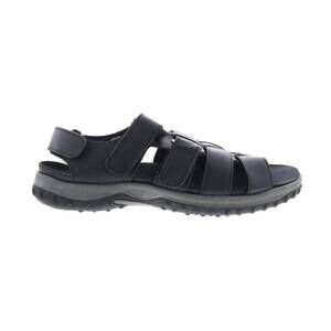 NEW DREW SHOES men's mason sandal shoes in black tumbled